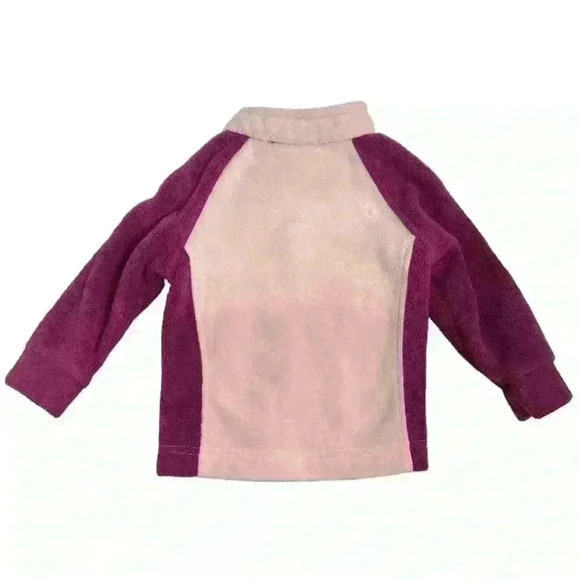 Baby girl Columbia fleece full zip jacket 6-12 mos lavender & plum - Picture 2 of 8
